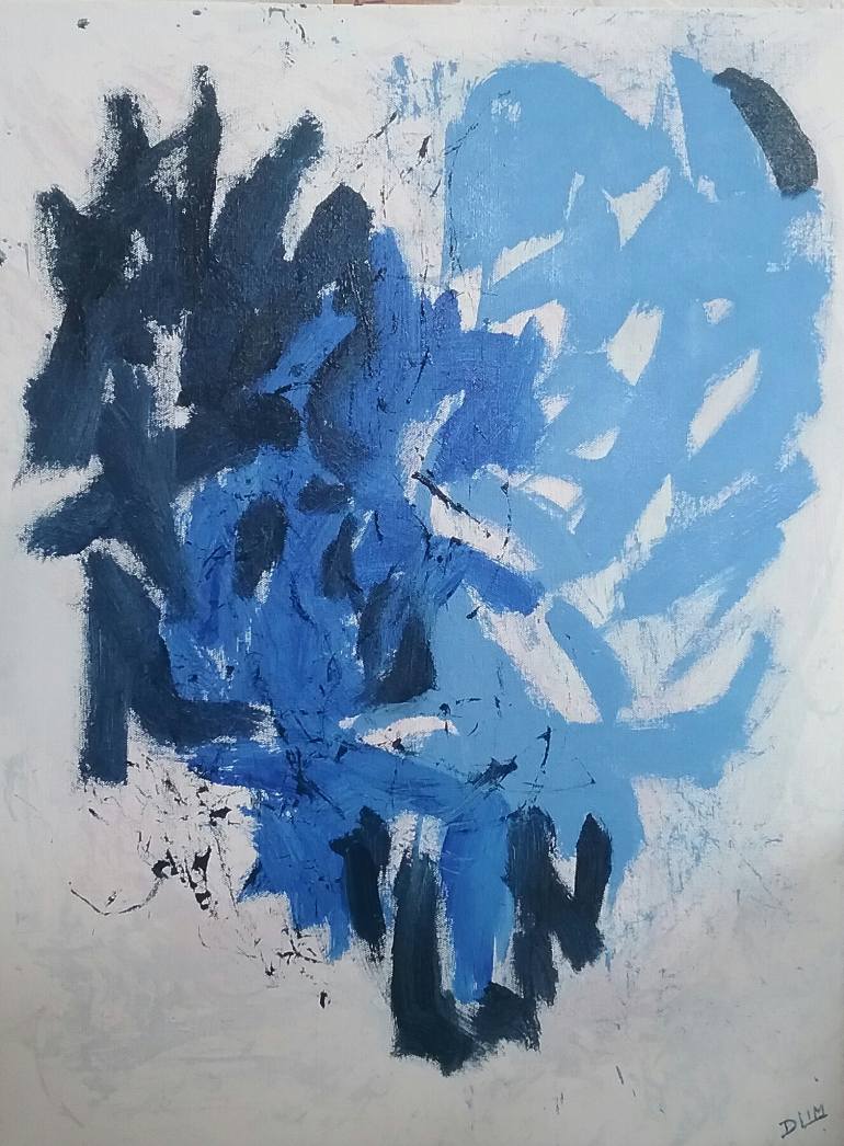 770x1046 Saatchi Art Blue Blue Heart Painting By Dawn Lim - Blue Heart Painting