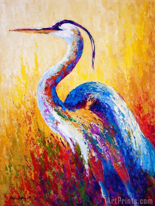 601x800 Marion Rose Steady Gaze - Blue Heron Painting