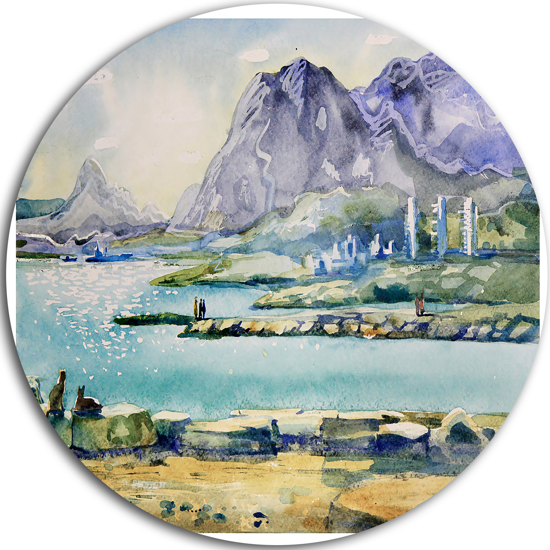 1800x1800 Designart - Blue Hill Painting