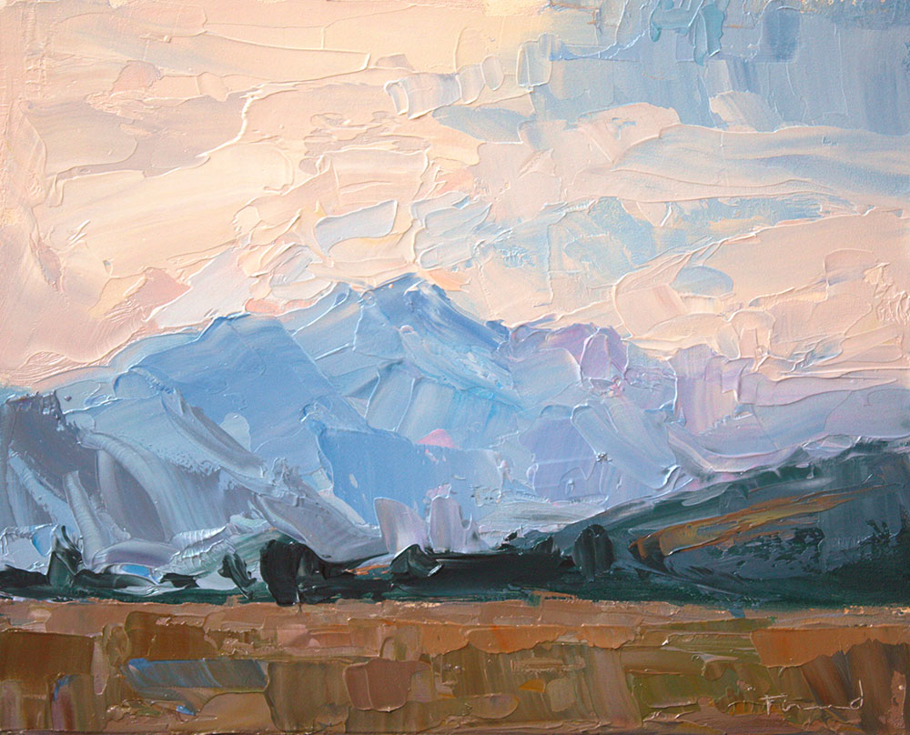 1000x808 Kathryn Townsend Painting Studio Blue Hills Utah - Blue Hill Painting