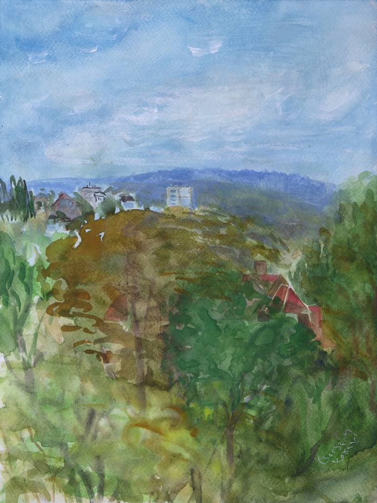 770x1026 Saatchi Art Blue Hill Painting By Gorszky - Blue Hill Painting