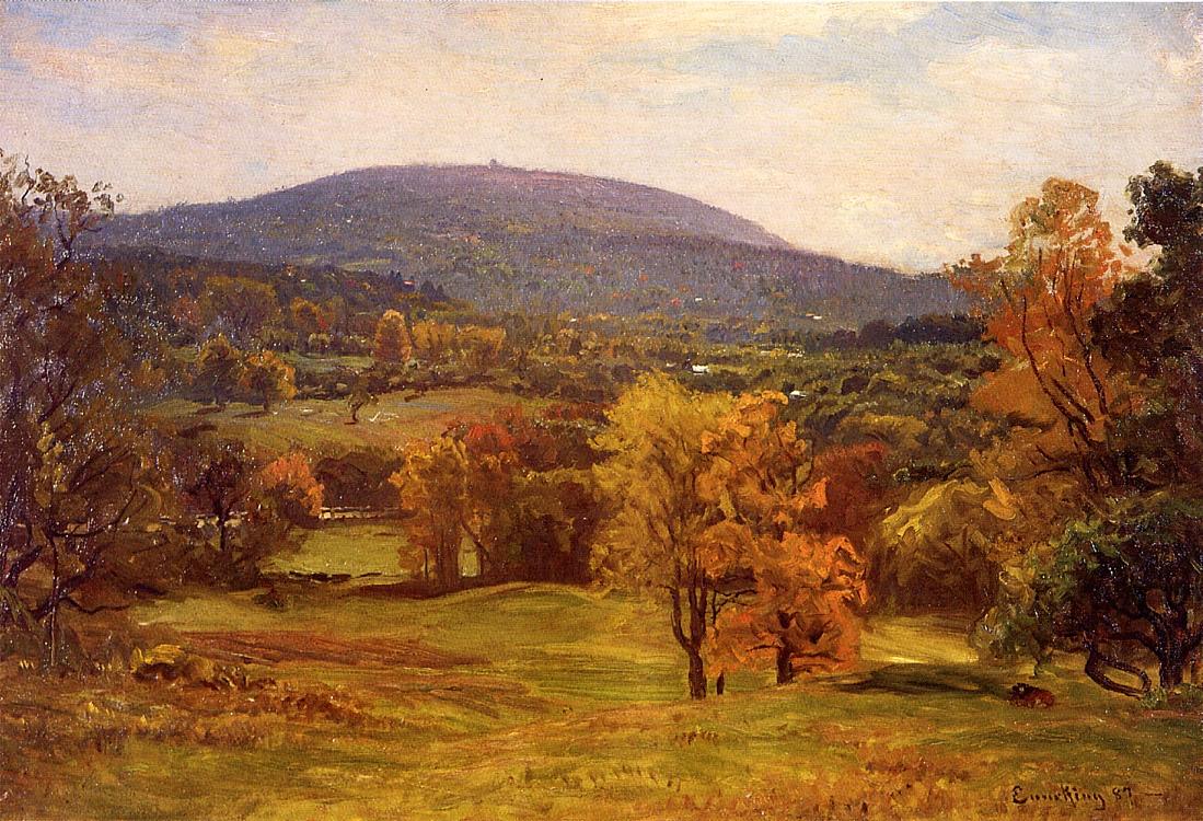 1099x750 The Milton Blue Hills 1887 Painting John Joseph Enneking Oil - Blue Hill Painting