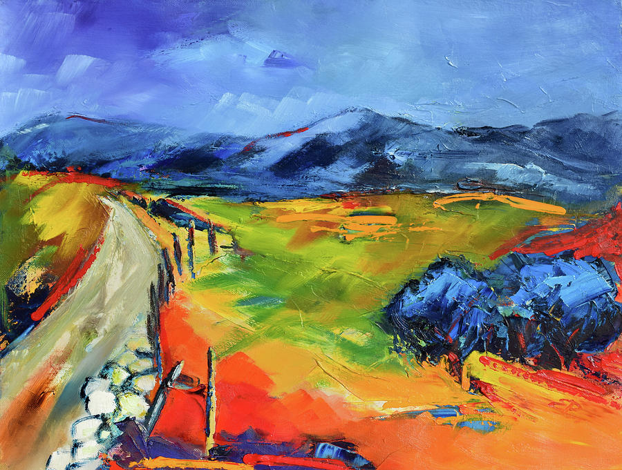 900x681 Blue Hills By Elise Palmigiani Painting By Elise Palmigiani - Blue Hill Painting