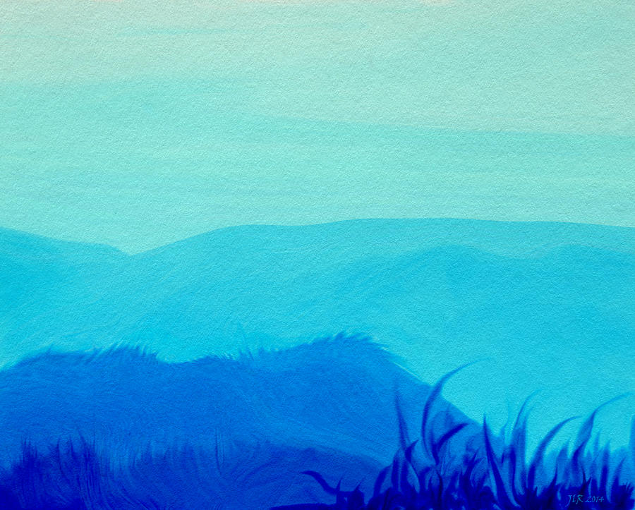 900x723 Blue Hills Painting By Bamalam Photography - Blue Hill Painting