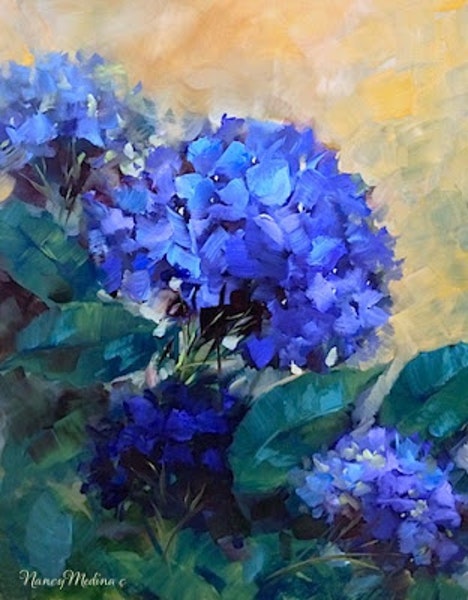 Blue Hydrangea Painting at PaintingValley.com | Explore collection of ...