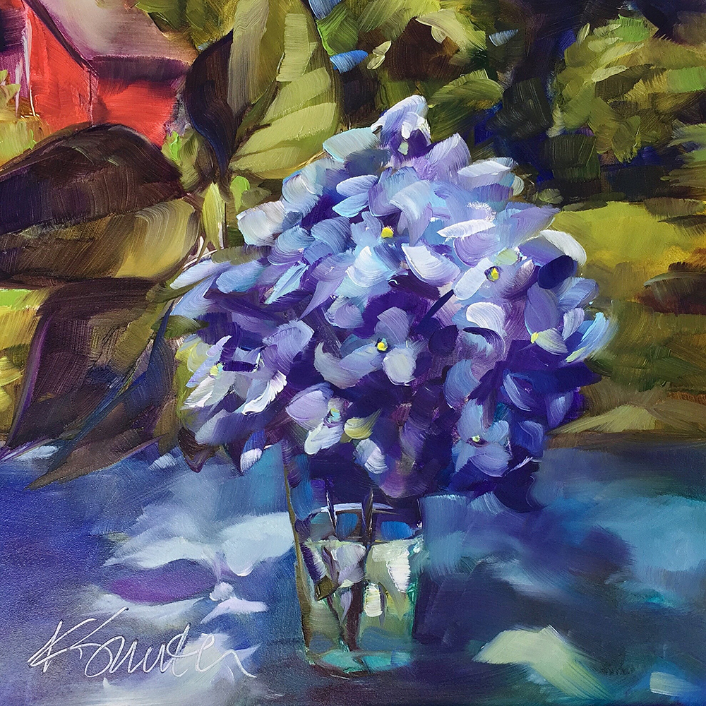 Blue Hydrangea Painting at PaintingValley.com | Explore collection of ...