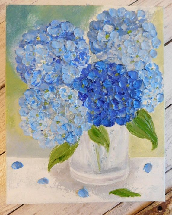 Blue Hydrangea Painting at PaintingValley.com | Explore collection of ...