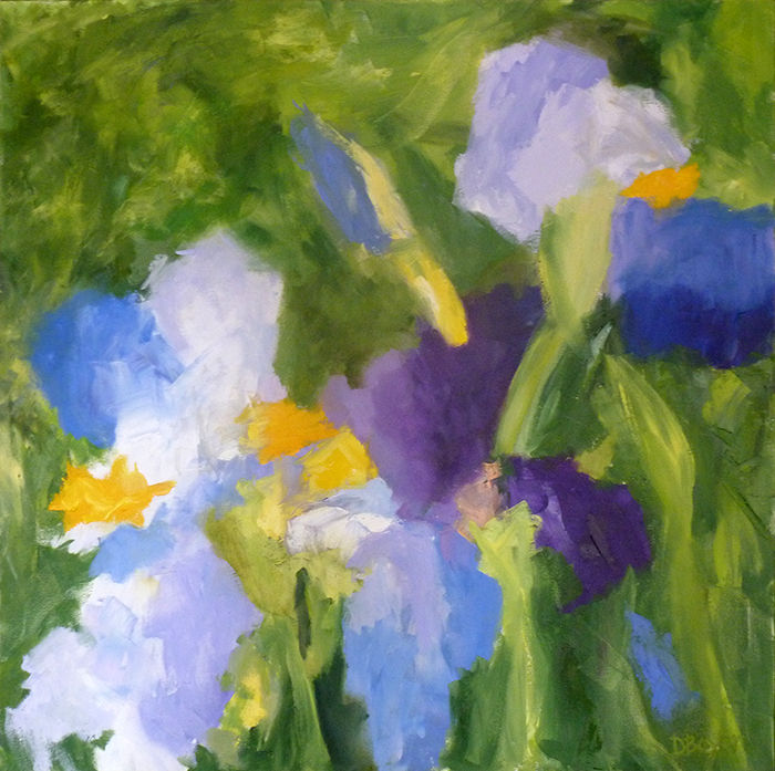 Blue Iris Painting