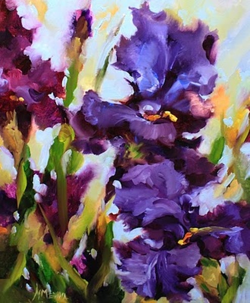 Blue Iris Painting at PaintingValley.com | Explore collection of Blue ...
