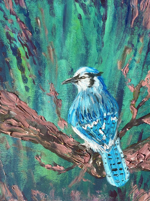 478x640 How To Create A Blue Jay Painting - Blue Jay Painting