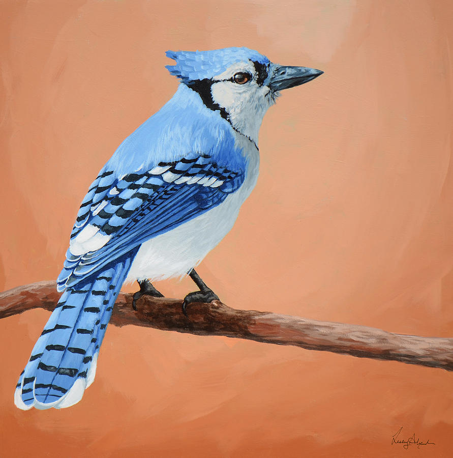 891x900 Blue Jay Painting By Lesley Alexander - Blue Jay Painting