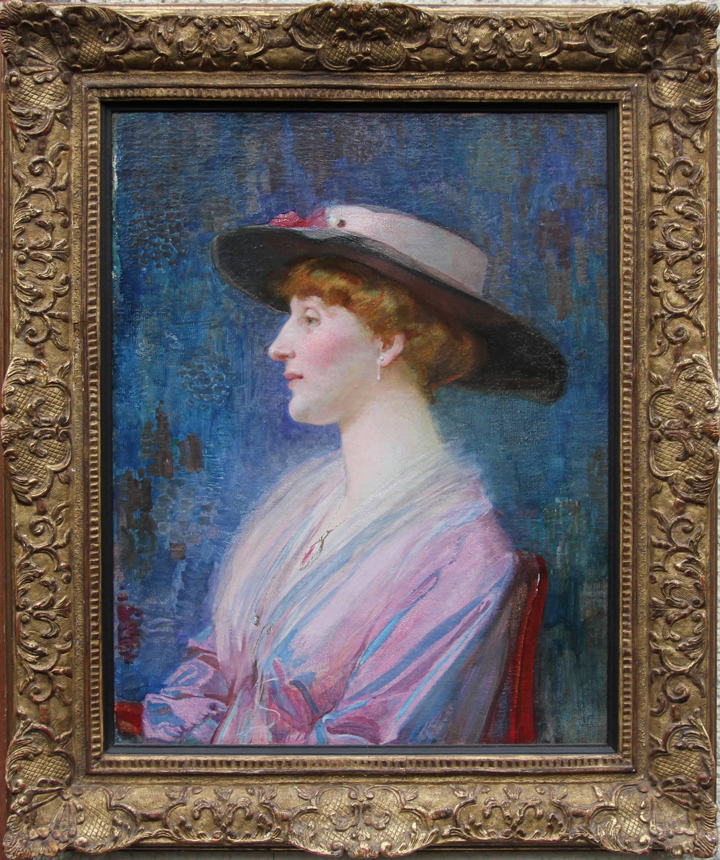 2488x2974 Joseph Walter West - Blue Lady Painting