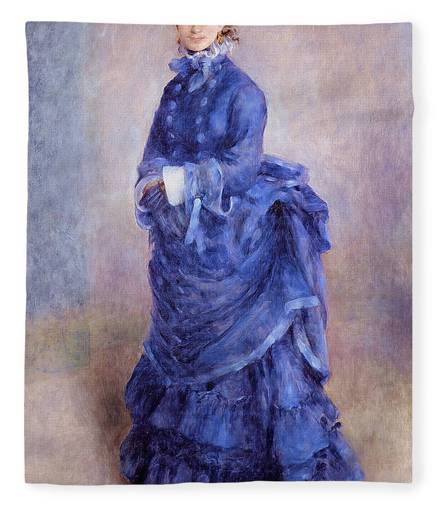 860x1000 La Parisienne The Blue Lady Fleece Blanket For Sale By Pierre - Blue Lady Painting
