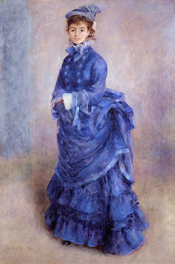 596x900 La Parisienne The Blue Lady Painting By Pierre Auguste Renoir - Blue Lady Painting