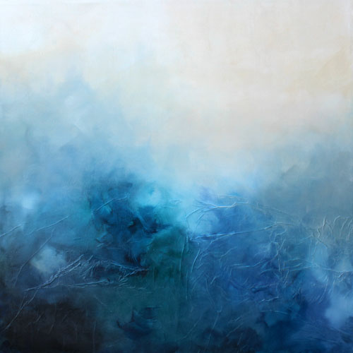 500x500 Buy Original Abstract Wall Art, Modern Landscape Paintings - Blue Landscape Painting