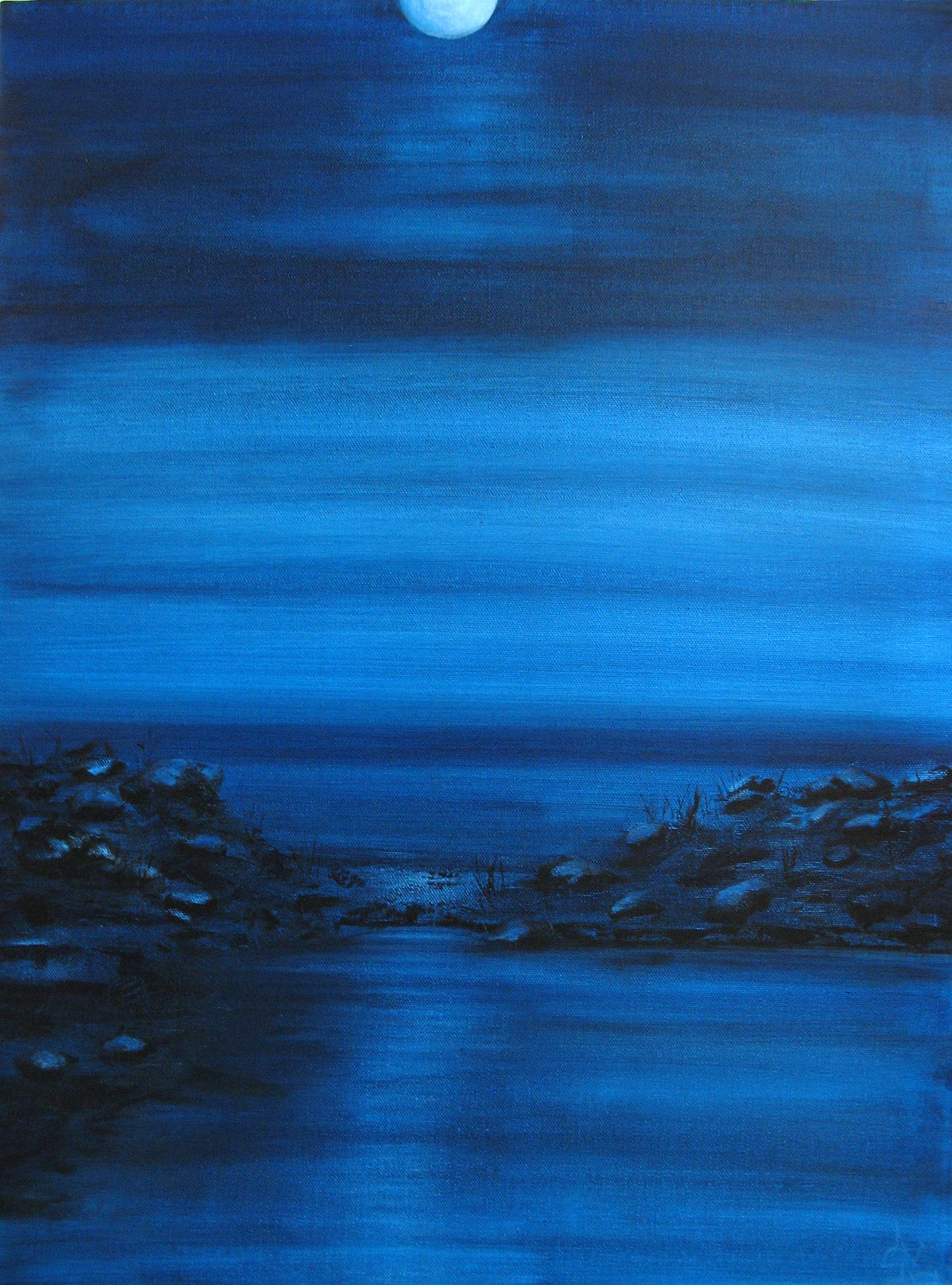 2152x2904 Modern Art Contemporary Landscape Paintings - Blue Landscape Painting
