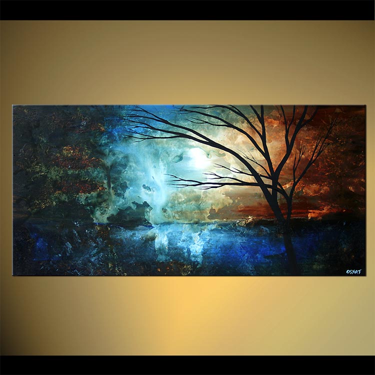 750x750 Painting - Blue Landscape Painting