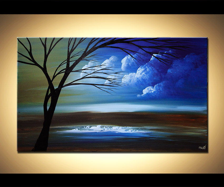 850x712 Painting - Blue Landscape Painting