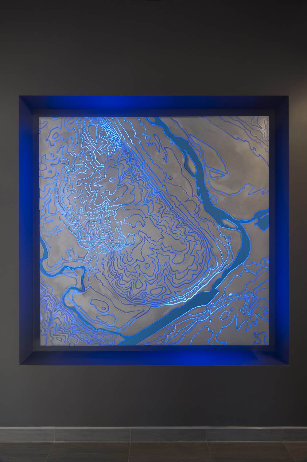 1000x1505 Thin Blue Line Site Specific - Blue Line Painting
