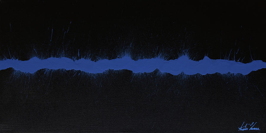 900x451 The Thin Blue Line Painting By Austin Kucera - Blue Line Painting