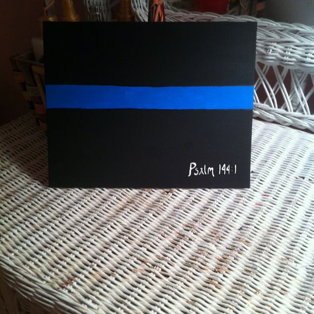 640x640 Thin Blue Line (Law Enforcement) Canvas Painting. Wonderful - Blue Line Painting