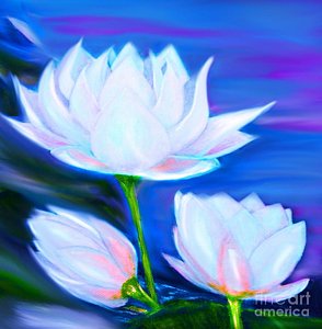 294x300 Blue Lotus Paintings - Blue Lotus Painting