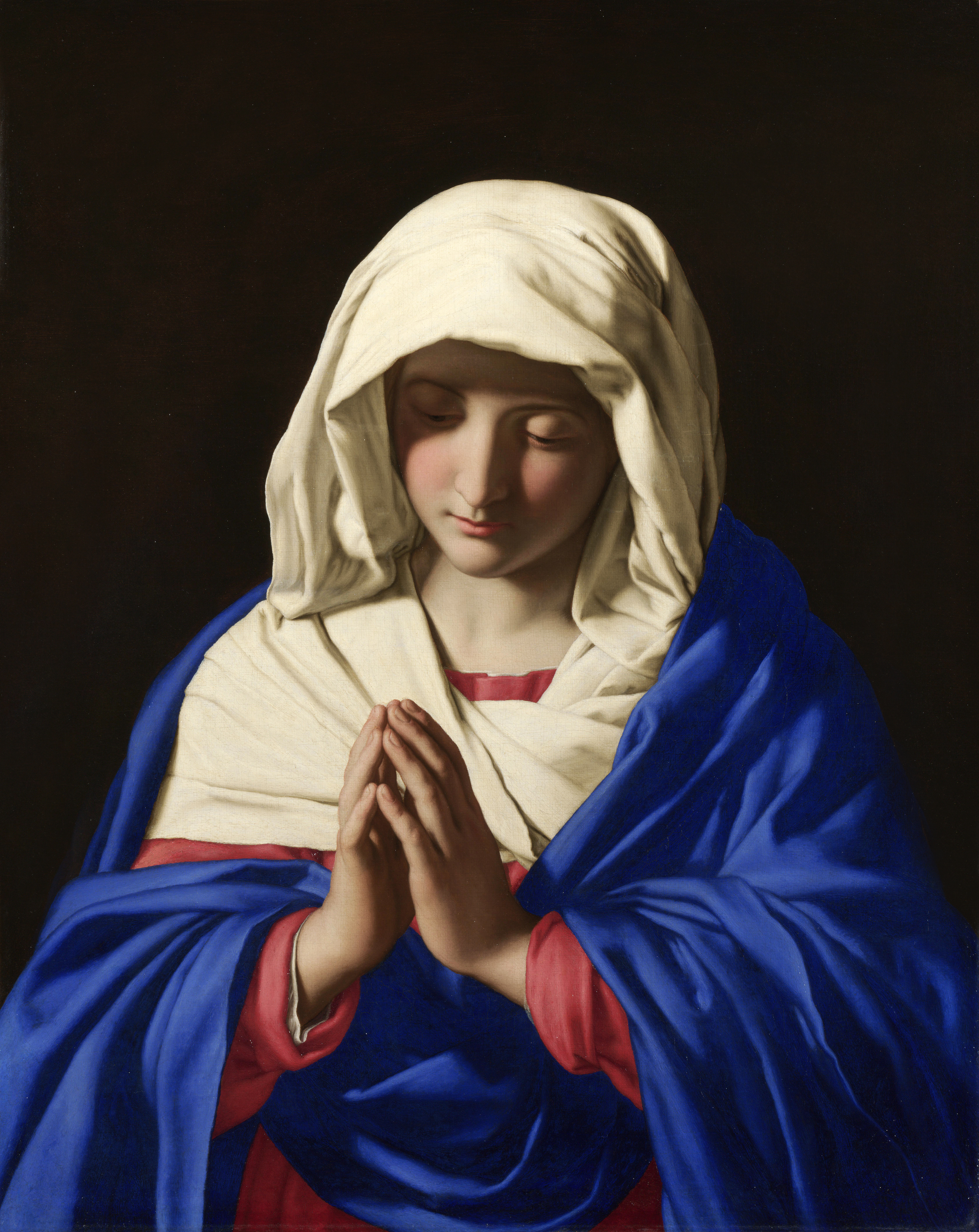 3360x4226 Filesassoferrato - Blue Madonna Painting