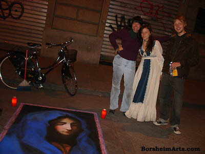 400x300 Sculptor Painter Kelly Borsheim's Blog Seductive Pastel Drawing - Blue Madonna Painting