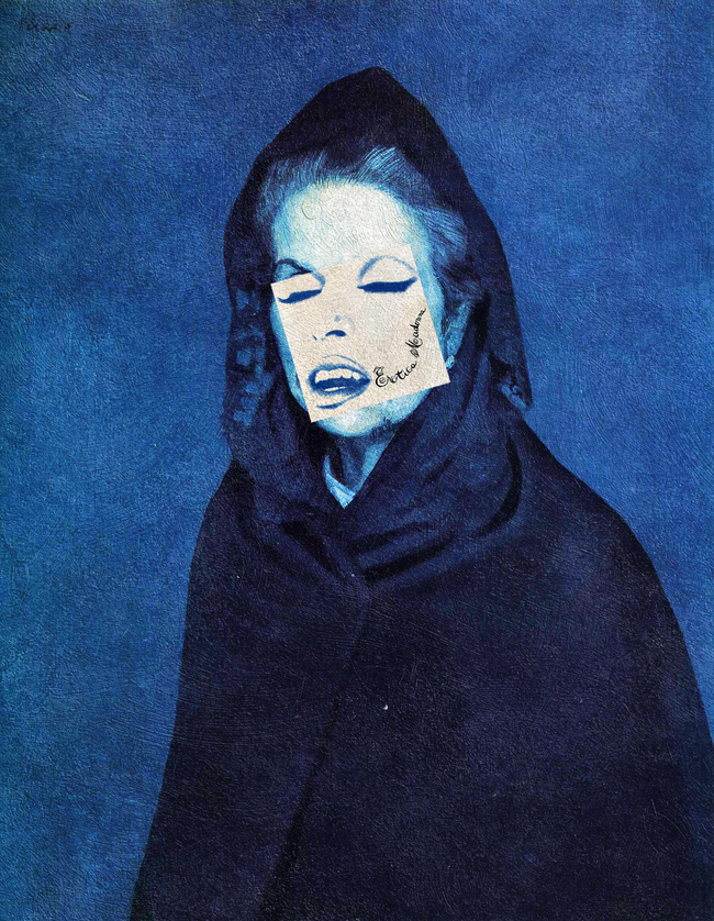 650x838 You Won'T Believe How Well These Iconic Album Covers Blend - Blue Madonna Painting