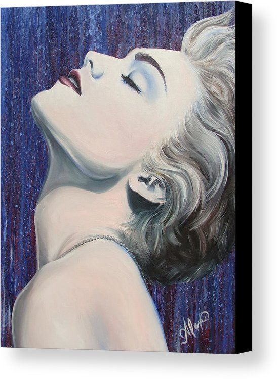 547x750 Madonna True Blue By Alexis Antuna Canvas Print Canvas Art By - Blue Madonna Painting