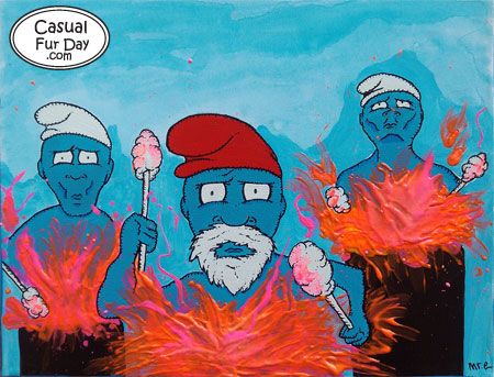 450x343 The 26 Best Retro Movie Amp Tv Art Images On Retro - Blue Man Group Painting