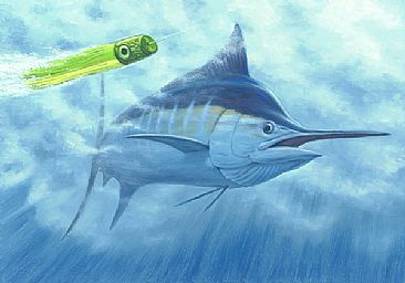 366x256 Blue Marlin - Blue Marlin Painting