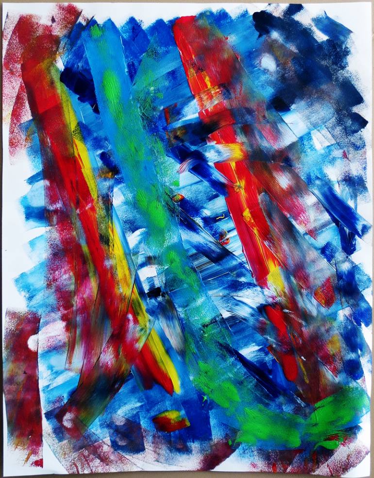 770x984 Saatchi Art Blue Monday. Painting By Dietrich Tassignon - Blue Monday Painting