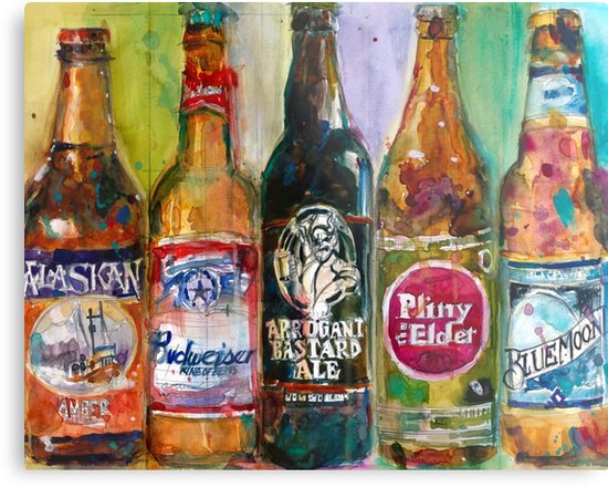 550x440 Alaskan - Blue Moon Beer Painting