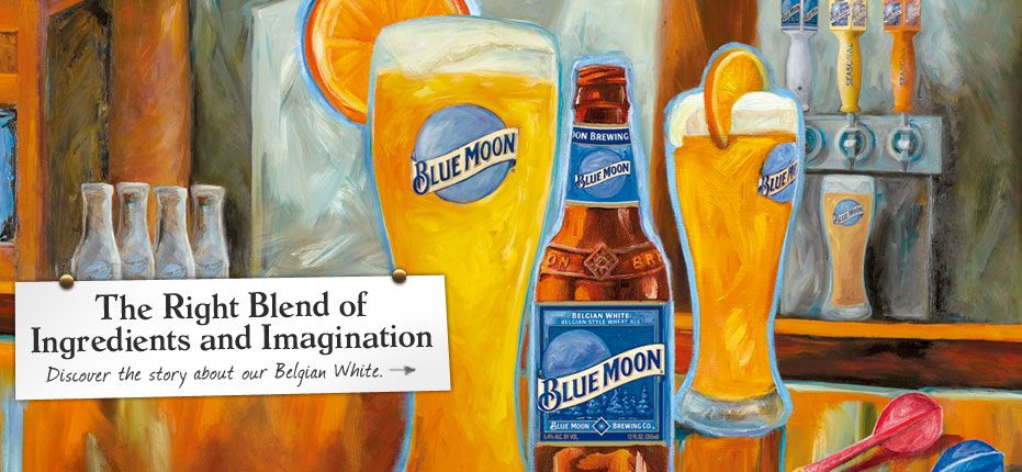 931x430 Blue Moon Brewing Company My Favorite American Beer For Many - Blue Moon Beer Painting
