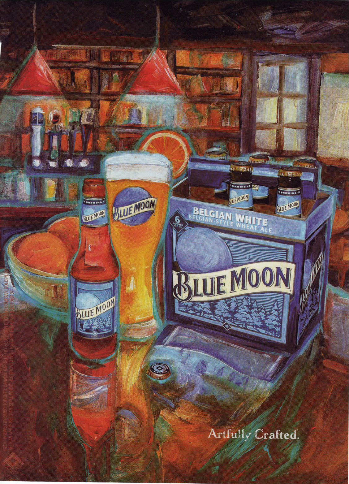 1128x1564 Blue Moon Garnished With An Orange Slice An Amateur Beer - Blue Moon Beer Painting