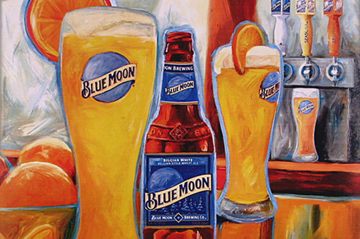 Blue Moon Beer Painting at PaintingValley.com | Explore collection of ...