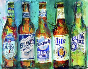 300x236 Blue Moon Beer Art Fine Art America - Blue Moon Beer Painting