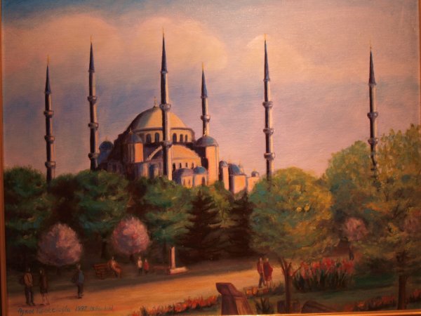 600x450 Painting Of The Blue Mosque Photo - Blue Mosque Painting