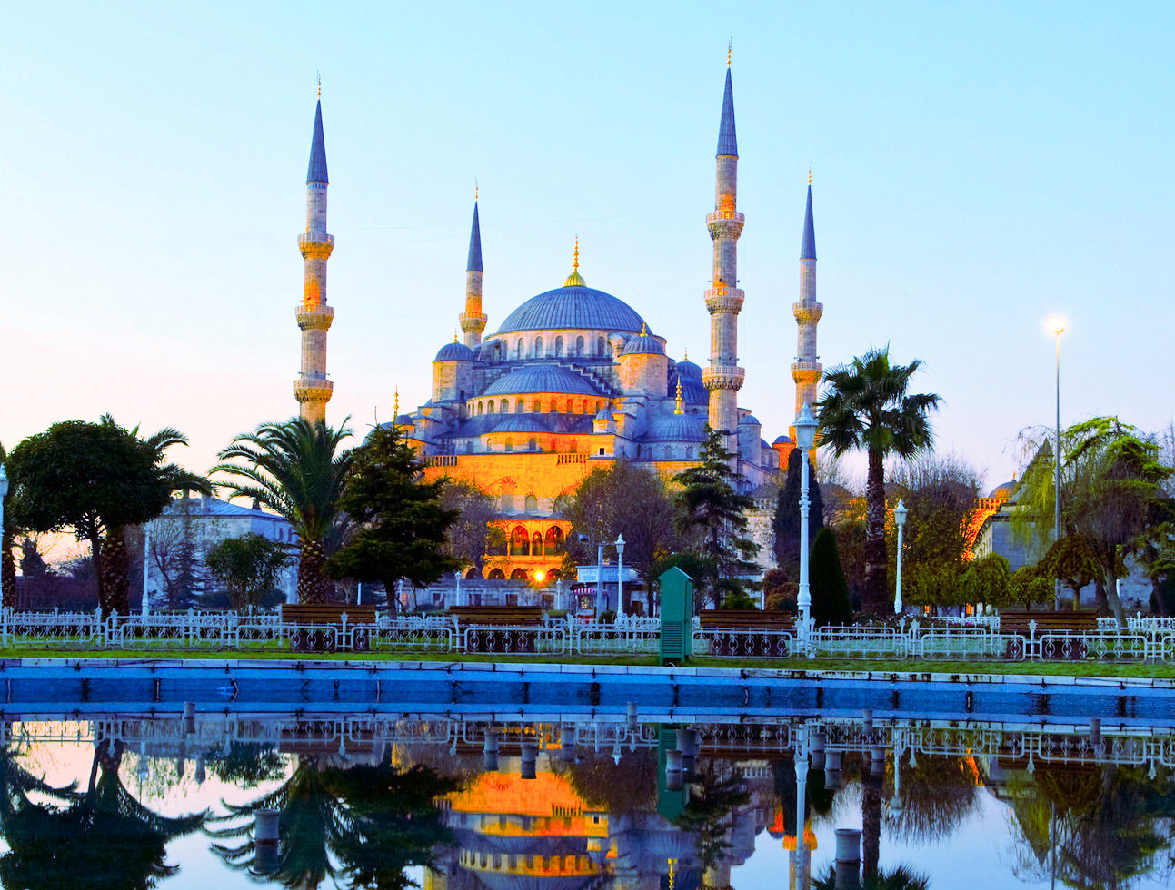 1293x980 Acrylic Paint By Numbers Kit Canvas 5040cm 8204 Blue Mosque - Blue Mosque Painting