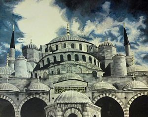 300x236 Blue Mosque Paintings - Blue Mosque Painting