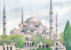 300x213 Blue Mosque Paintings Fine Art America - Blue Mosque Painting
