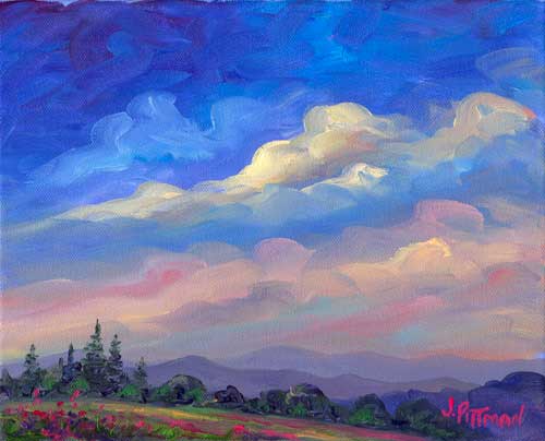 500x404 Original Oil Paintings Landscape Cityscape And Seascape. Asheville - Blue Mountain Painting