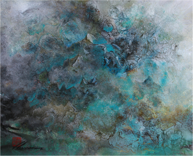 640x517 Walther Von Krenner Artwork Blue Mountain Autumn Original - Blue Mountain Painting