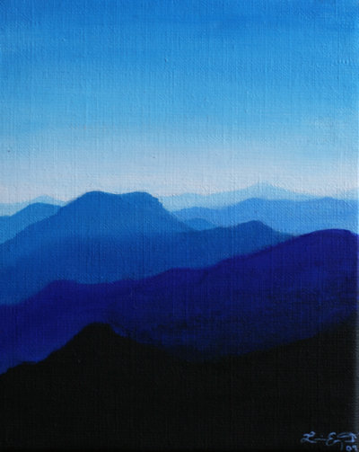 400x503 Blue Mountains - Blue Mountain Painting