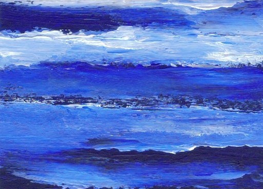 512x368 Magic Deep Blue Sea By Cricket Diane C. Phillips 2008 - Blue Ocean Painting