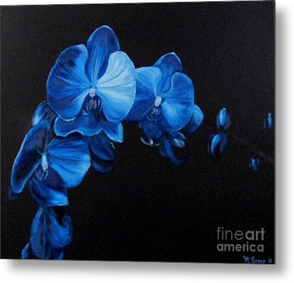 600x577 Blue Orchids Painting By Melissa Turner - Blue Orchid Painting