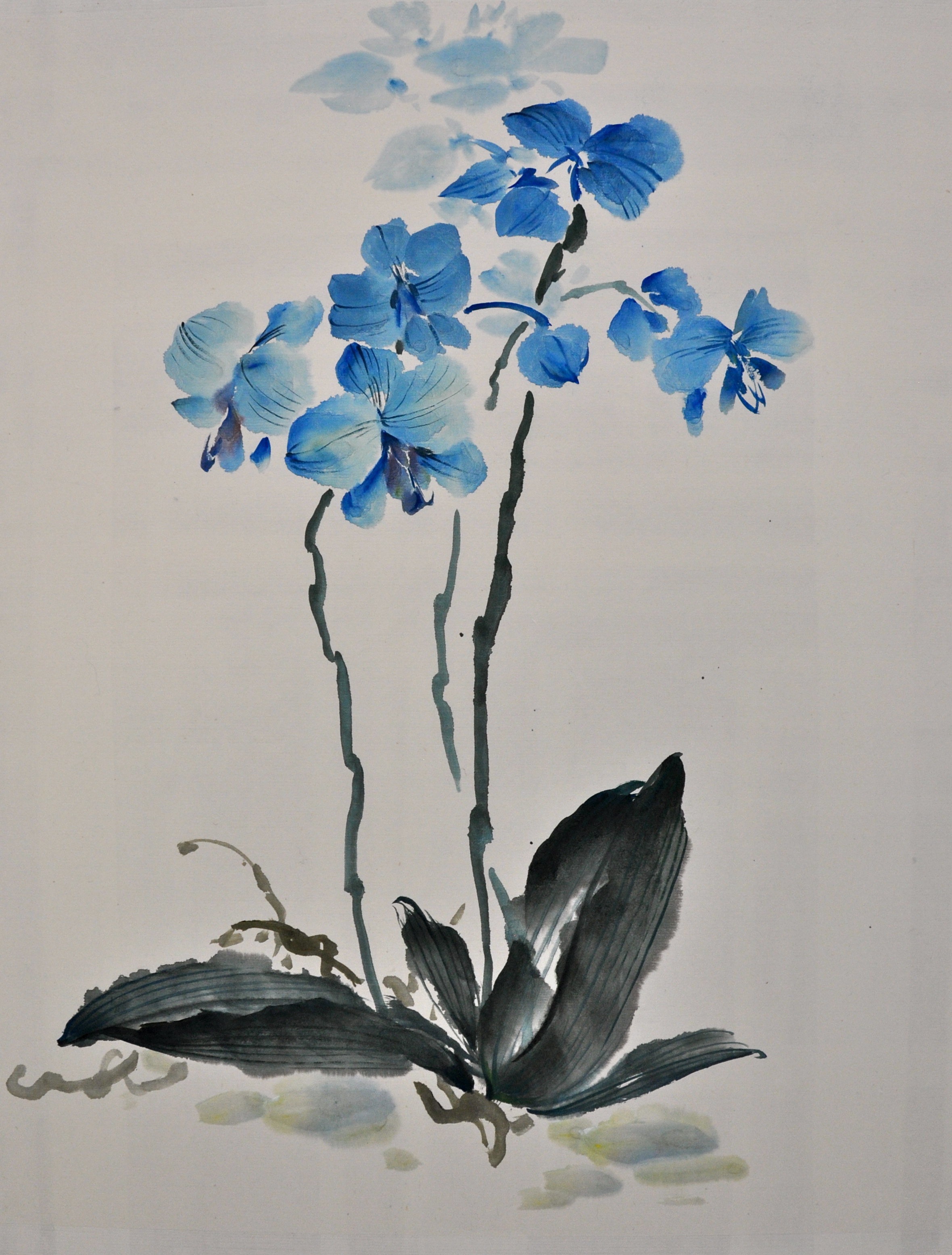 Blue Orchid Painting At Paintingvalley.com 