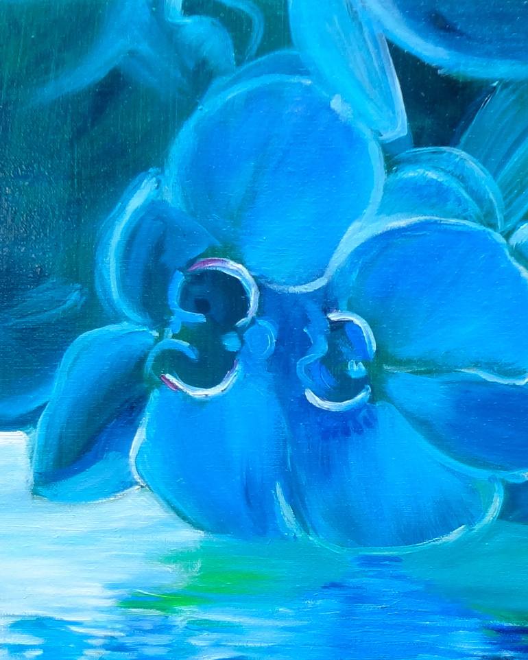 770x962 Saatchi Art Blue Orchid Painting By Jenny Jonah - Blue Orchid Painting