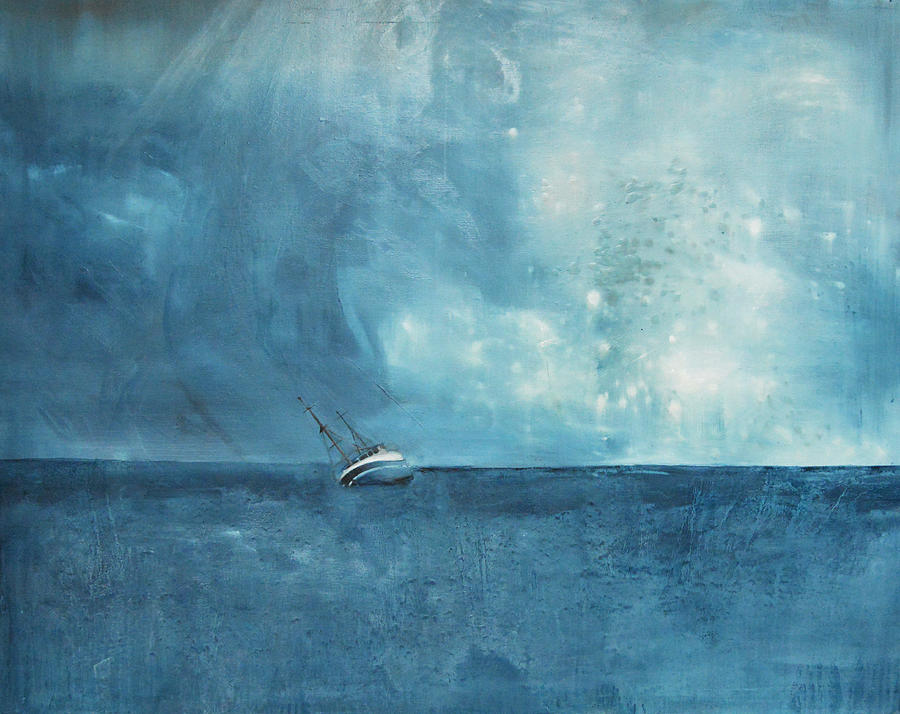 900x714 Blue Painting By Krista Bros - Blue Painting